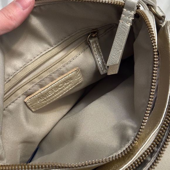 American Leather Gold Crossbody Bag - Picture 6 of 9